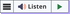 ReadSpeaker webReader not opened illustration. With a Listen button and play icon in green.